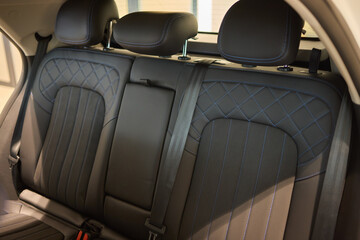 Car back seat with headrest and arm rest, a comfortable automotive fixture