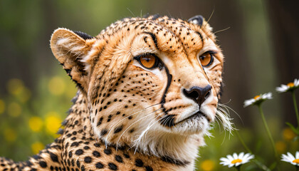 Close up photo of cheetah