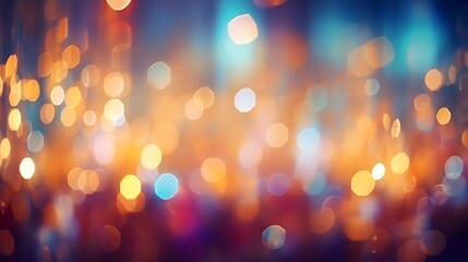 Abstract background of defocused on lights with bokeh effect,Lamp Blurred Background Bokeh