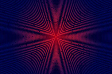 a red and blue circle with a black background, grunge texture spiral pattern line light effect design for background and wallpaper, background with circles and dots 