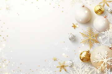 Fototapeta premium Beautiful luxury New Year Christmas holiday background. 3d illustration, 3d rendering.