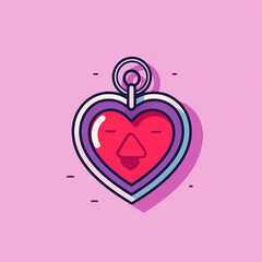 Heart-shaped_Locket_Modern_Line_Icon_Vector