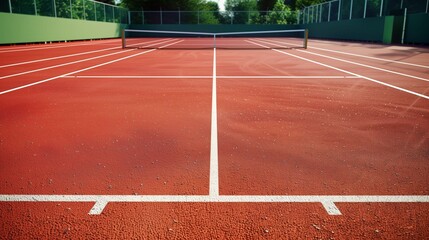Empty modern tennis court.  Outdoor tennis court.  Leisure.  A place for competitions, training, education.