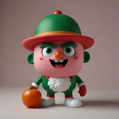 3d puppet with a hat