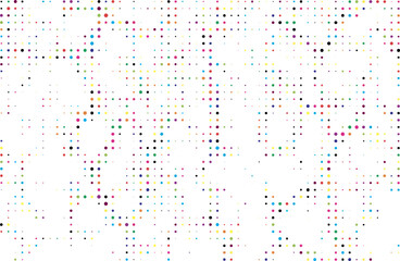 a large circle of cmyk colored dots on a white background, a colorful background with multicolored dots,  cmyk dots effect, , a pattern of colorful dots on a white background