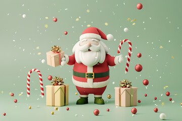 Decorated christmas tree with gifts, Christmas backgrounds