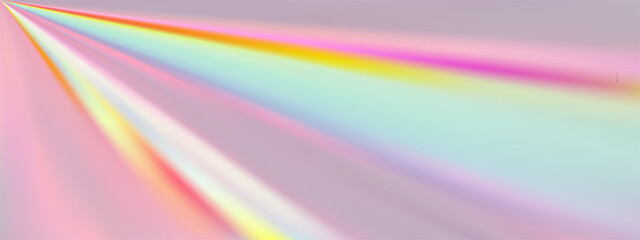 Pastel bg with rays from the corner, created by refracting light through a prism or piece of glass, neon shades and a gradient mesh. Vector overlay layer