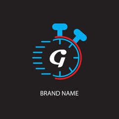 G letter logo modern logo design on black color background
