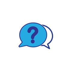 Question icon vector logo design template
