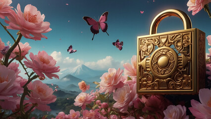 Illustration of a broken heart on a bright background of Valentine's 2 Day, 3D rendering




