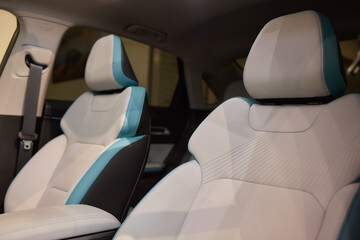 Automotive design with seats, walking shoe textile interior