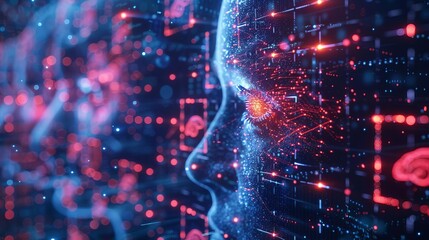 Depict a neural network analyzing images and identifying objects, with labeled outputs highlighting the results, Close up