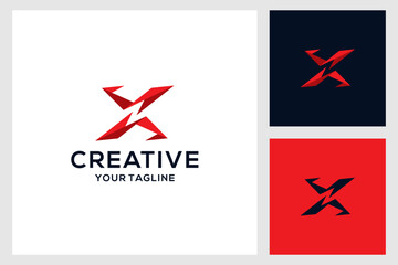 X Letter Logo Design Template vector