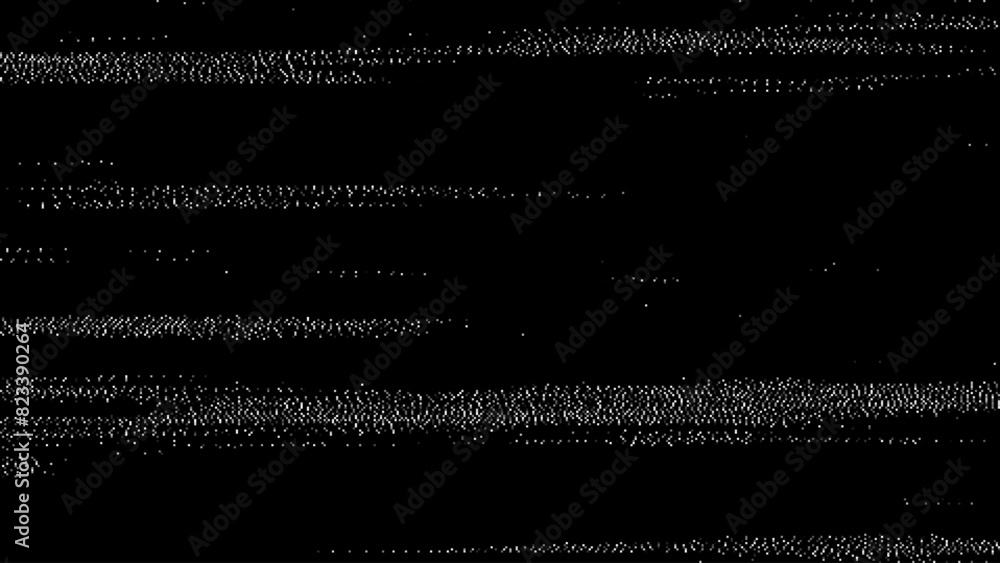 Poster Analog Static Noise Glitch Effect. Digital Pixel Noise. VHS Corrupted Signal. Damaged Error Television Image. Vector illustration.
