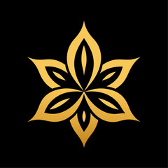 Islamic Golden color ornament vector art illustration