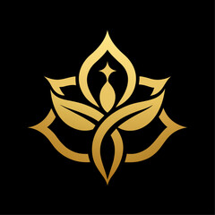 Islamic Golden color ornament vector art illustration