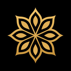 Islamic Golden color ornament vector art illustration