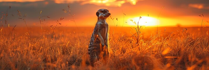 the sundrenched savannahs of Tanzania a playful meerkat named Simba stands guard over his burrow his sharp eyes scanning the horizon for signs of danger as his family forages nearby
