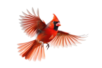 northern cadinal isolated