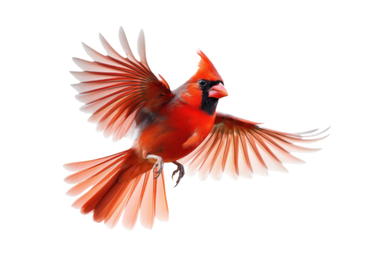 northern cadinal isolated