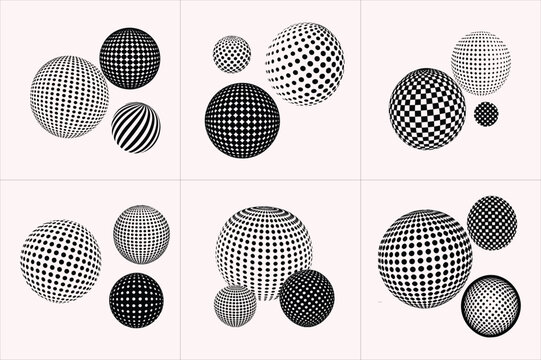 Print 3d render dotted vector