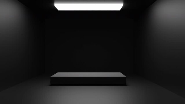 3d black room background animation. 3d