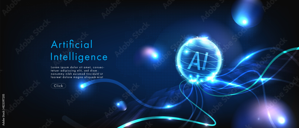 Aufkleber hi-tech digital technology futuristic circuit digital. abstract futuristic design. ai, artificial in