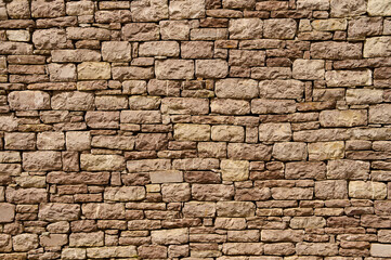 The wall is made of stone