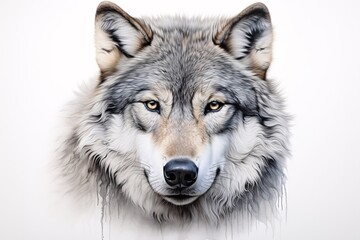 a close up of a wolf