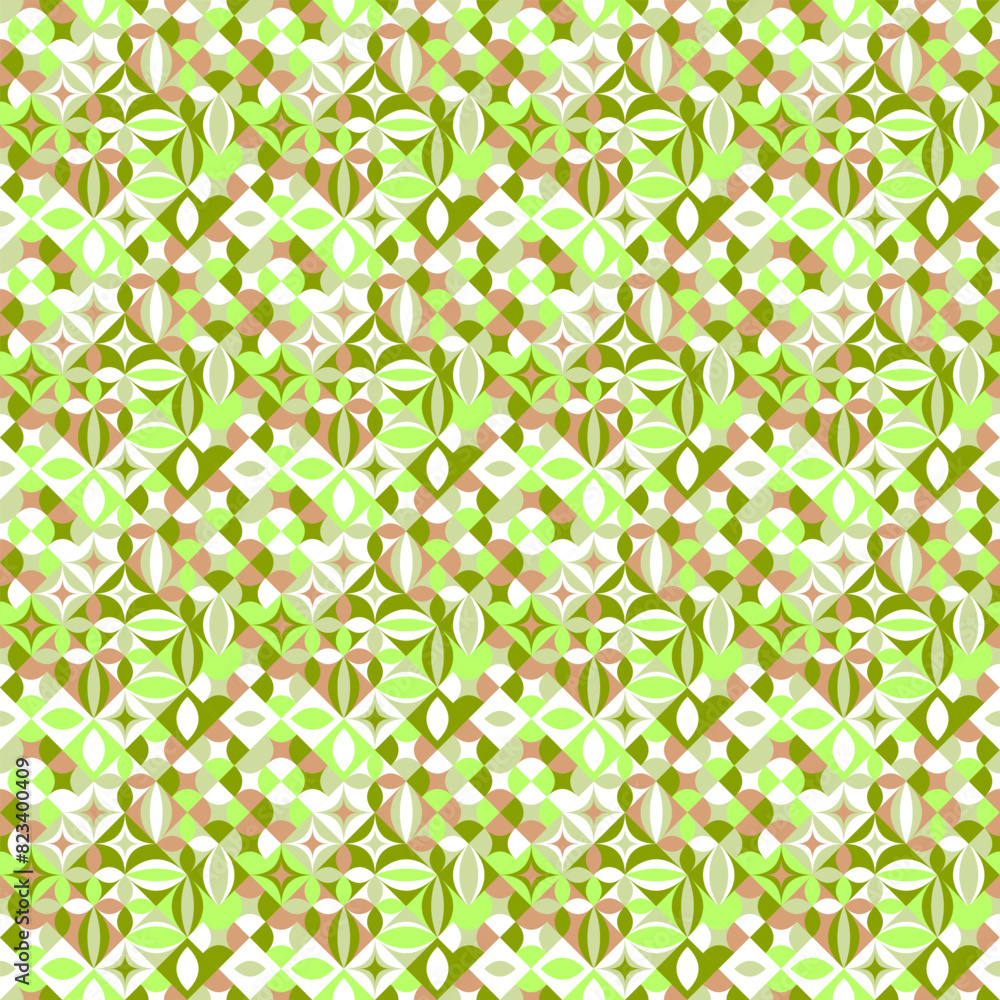 Poster seamless mosaic pattern background design - abstract colorful vector graphic