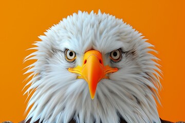 Obraz premium Fierce Bald Eagle with Intense Stare. Powerful Wildlife Portrait.