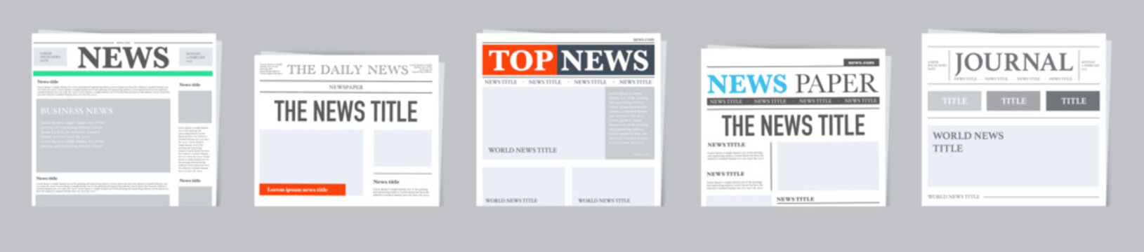 Daily newspaper journal, business promotional news icon