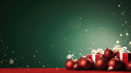 Merry Christmas banner with blank space for text. Background banner area