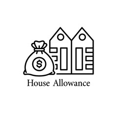 House Allowance Vector Outline icons for your digital or print projects.