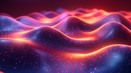 Obraz premium Captivating Neon Fluid Waves of Radiant Energy and Dynamic Gradient Allure
