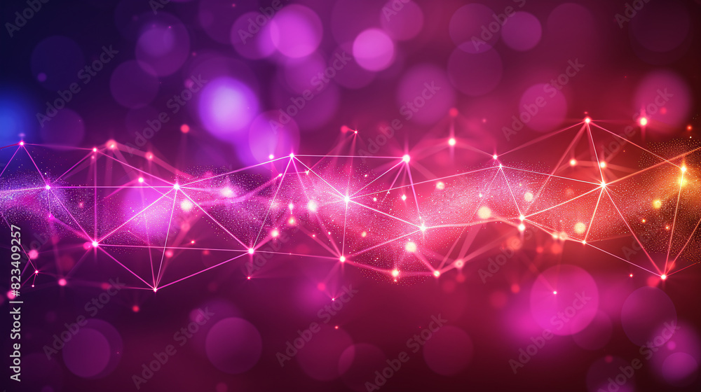 Poster vibrant network connections background. vibrant background with network connections and lights, idea