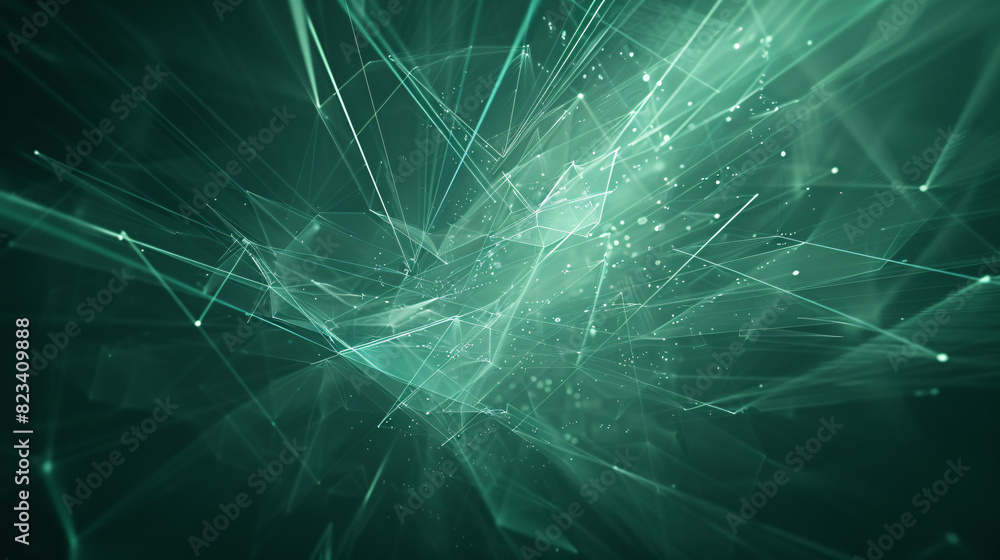 Poster green network connection abstract background. abstract background with green network connection and 