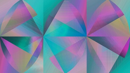 Obraz premium Dreamy holographic abstract backdrop with blue and pink color pallet