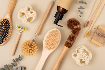 A collection of eco friendly personal care items