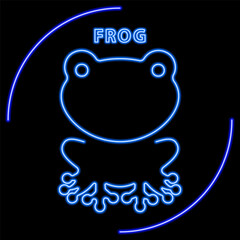 toad neon sign, modern glowing banner design, colorful modern design trend on black background. Vector illustration.