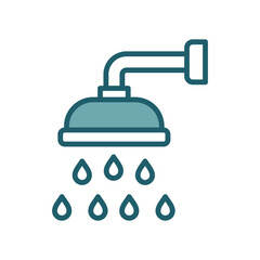 shower icon vector design template simple and clean
