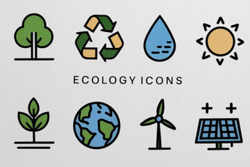 Obraz premium set of ecology icons, icons set, set of eco icons