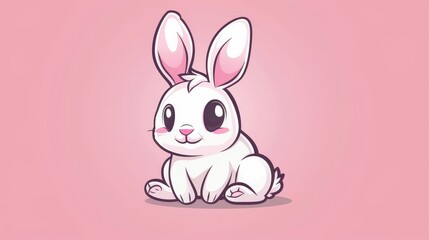 The banner rabbit should be drawn on a pink pastel for spring.