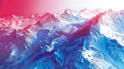 Fototapeta premium Modern nature national park background wallpaper, backdrop, texture, Glacier, Montana, USA, America, isolated. LIDAR model, elevation scan, topography map, 3D render, template, aerial, drone