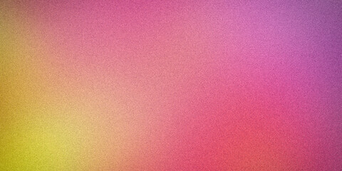 Grainy gradient background in multicolored dark pink crimson purple yellow golden red orange. Abstract ultra-wide, perfect for design, banners, wallpapers, templates, posters, desktops. High-quality