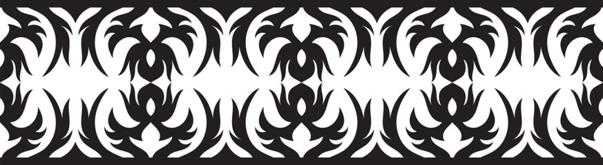 Ethnic border ornament pattern. Geometric oriental seamless pattern. Vintage element vector illustration. Baroque Floral Aztec tribal. Design for frame, textile, fabric, clothing, carpet, background.