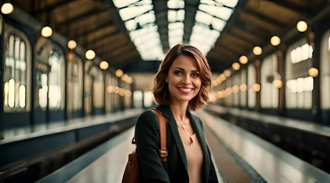 Junger Pendler wartet am Bahnsteig auf die n&auml;chste Bahn