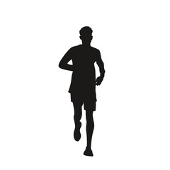 Silhouette of an athlete runner in vector.
