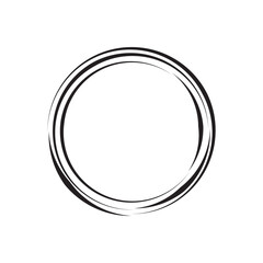 Hand drawn vector circle sketch.Abstract circular doodle round circles geometric element.