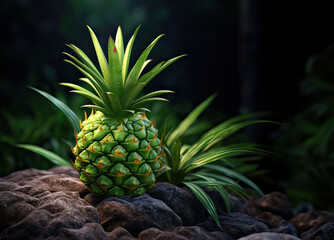 pineapple fruits in pineapple farming